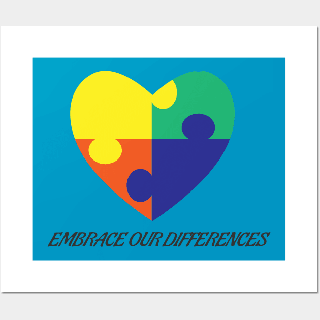 Embrace our differences Wall Art by UniqueDesignsCo